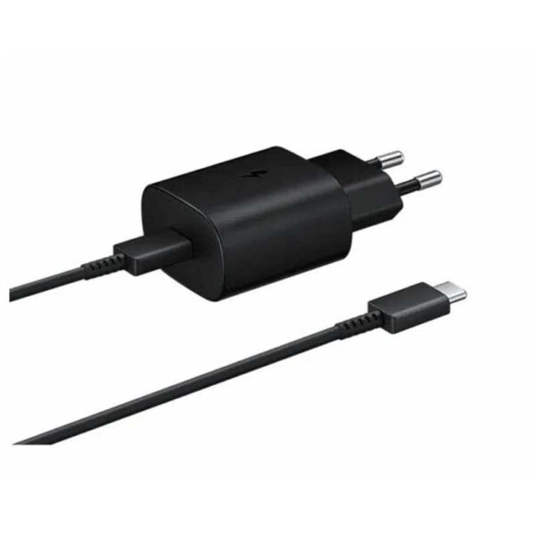 SAMSUNG 25W TRAVEL ADAPTER 1M C2C CABLE BLACK 2 PIN