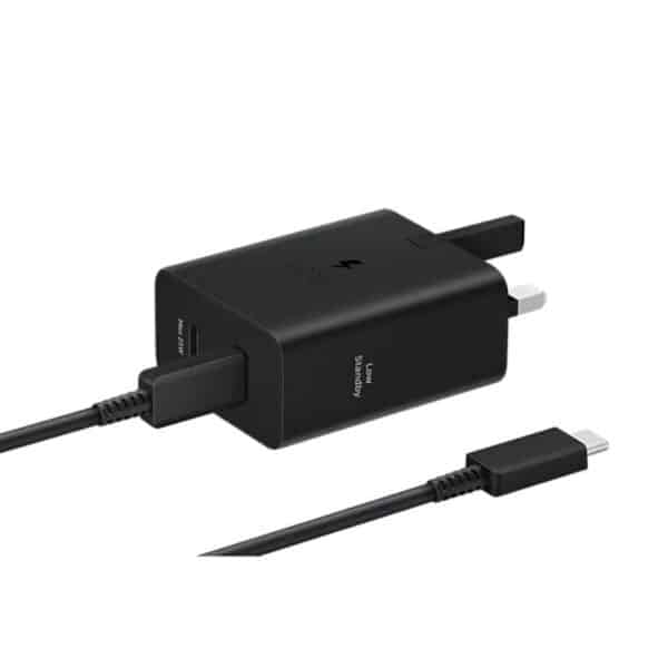 SAMSUNG 50W POWER ADAPTER DUO (5A/1.8M) C2C CABLE BLACK 3 PIN (NEW MODEL)