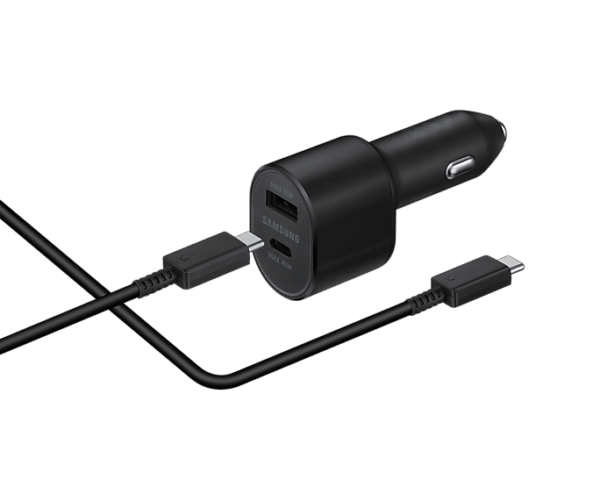 SAMSUNG DUAL PORT CAR CHARGER 45W & 15W BLACK